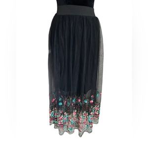 Aratta ✨Dancing Around Mesh Black Skirt ✨Size L